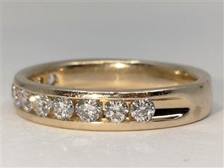 14K Yellow Gold Lady's Diamond Ring 11 Diamonds .33 CTW Size 6